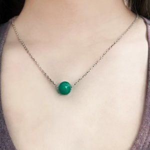Resin Jade Bead Chain Necklace
